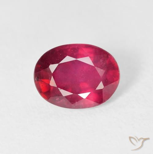 1.86ct 天然 濃い赤みがかったピンク ルビー, 楕円形, VS