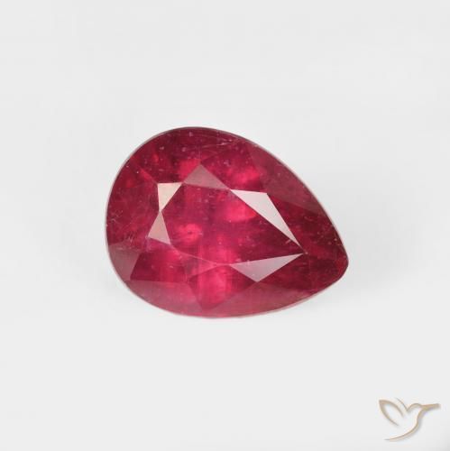 2.11ct 天然 ジャム・レッド ルビー, 洋梨の形, VS