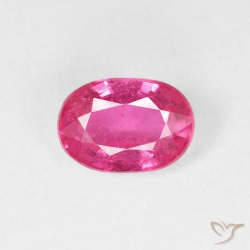 1.11ct 天然 ピンクがかったレッド ルビー, 楕円形, VS