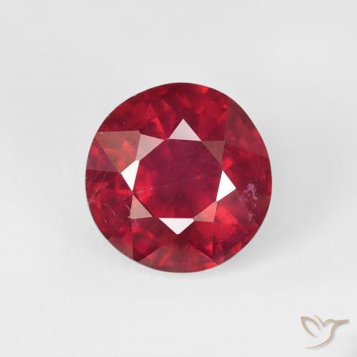 3.50ct 天然 濃い紅 ルビー, ラウンド, VS-SI
