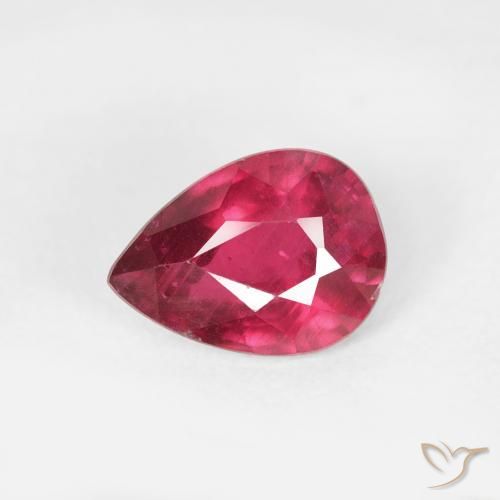 1.04ct 天然 ピンクがかったレッド ルビー, 洋梨の形, VS-SI