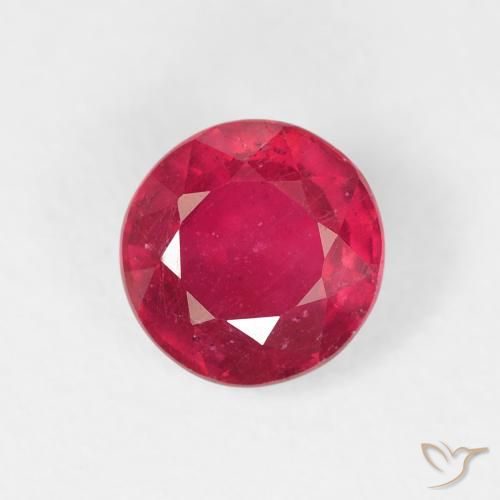 1.20ct 天然 ミディアムレッド ルビー, ラウンド, VS