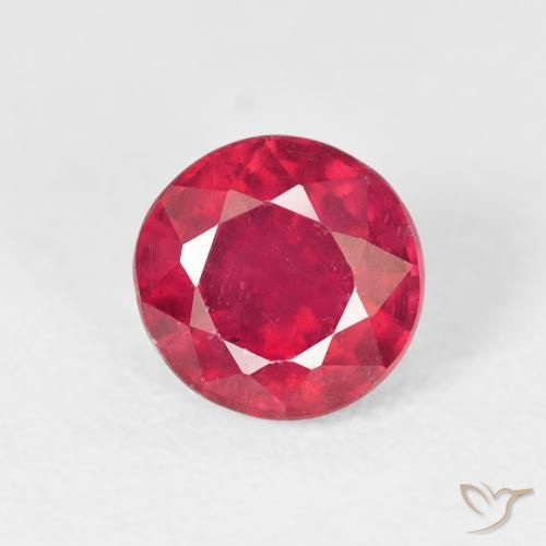 1.40ct 天然 ジャム・レッド ルビー, ラウンド, VS