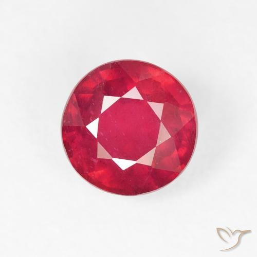 1.29ct 天然 ジャム・レッド ルビー, ラウンド, VS
