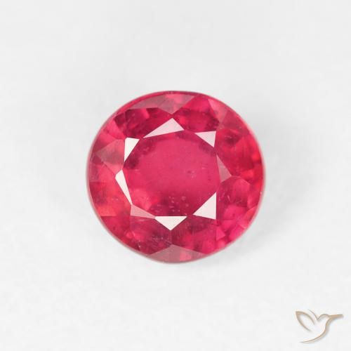 0.95ct 天然 濃いピンク ルビー, ラウンド, VS