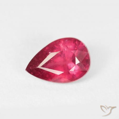 0.94ct 天然 濃い紅 ルビー, 洋梨の形, VS-SI