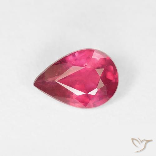 0.79ct 天然 赤みがかったピンク ルビー, 洋梨の形, VS-SI