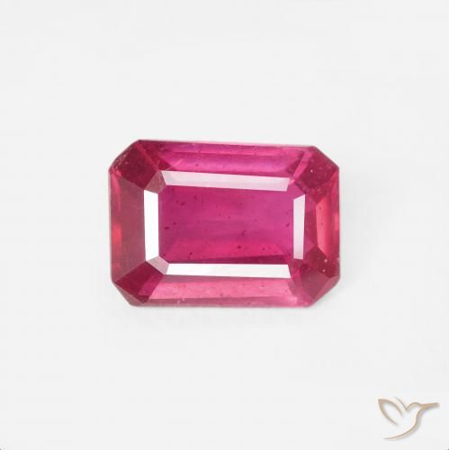 1.16ct 天然 薄いレッド ルビー, エメラルドカット, VS