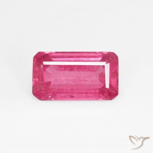 1.83ct 天然 ミディアムレッド ルビー, エメラルドカット, VS