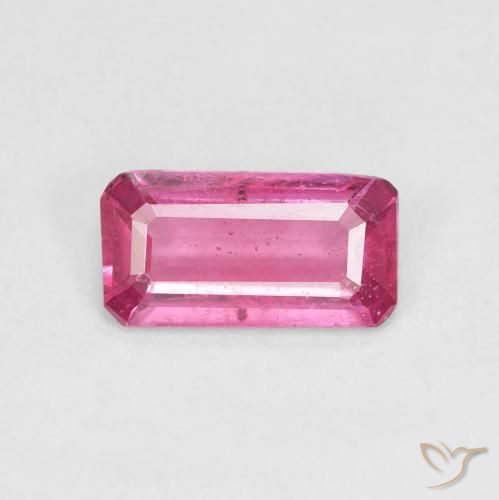 1.24ct 天然 ホットピンク ルビー, エメラルドカット, VS-SI