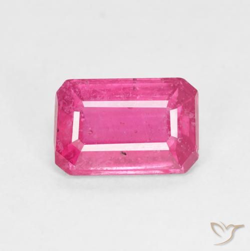 2.28ct 天然 ホットピンク ルビー, エメラルドカット, VS-SI
