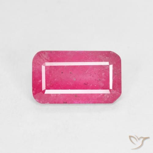 2.49ct 天然 ホットピンク ルビー, エメラルドカット, VS-SI