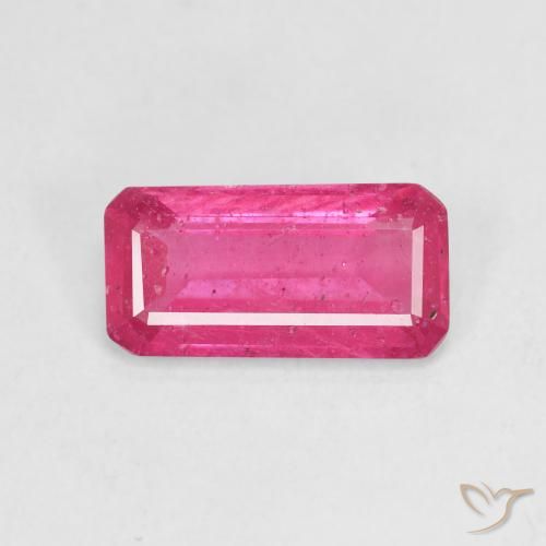 2.95ct 天然 ホットピンク ルビー, エメラルドカット, VS-SI
