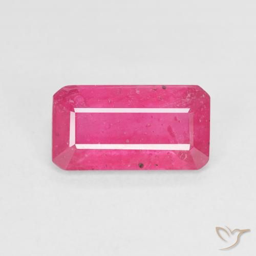 2.80ct 天然 ホットピンク ルビー, エメラルドカット, VS-SI