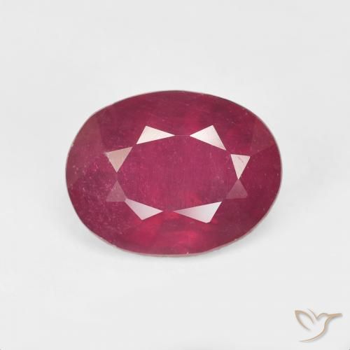 3.84ct 天然 ディープレッド ルビー, 楕円形, VS