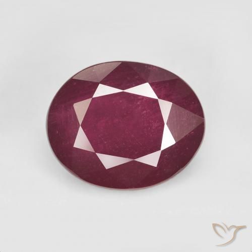 6.05ct 天然 ダークレッド ルビー, 楕円形, VS