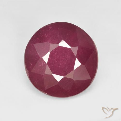 5.71ct 天然 ワインレッド ルビー, ラウンド, VS