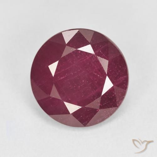 6.24ct 天然 ワインレッド ルビー, ラウンド, VS