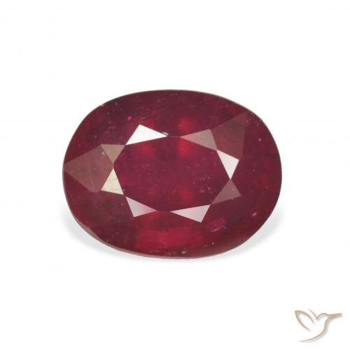 4.33ct 天然 ディープレッド ルビー, 楕円形, VS