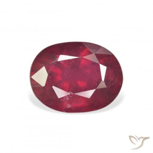 3.42ct 天然 ブラッドレッド ルビー, 楕円形, VS