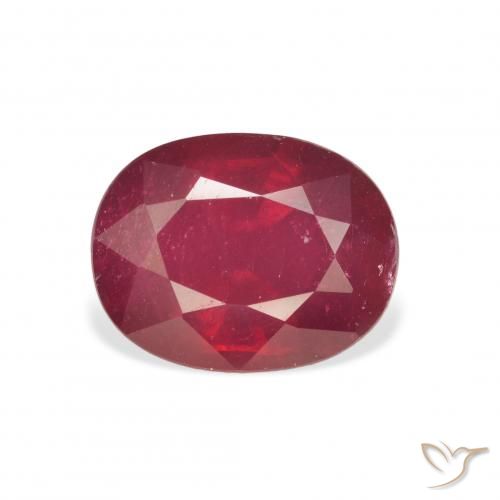 3.59ct 天然 ダークレッド ルビー, 楕円形, VS