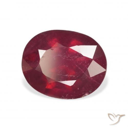 5.00ct 天然 ブラッドレッド ルビー, 楕円形, VS