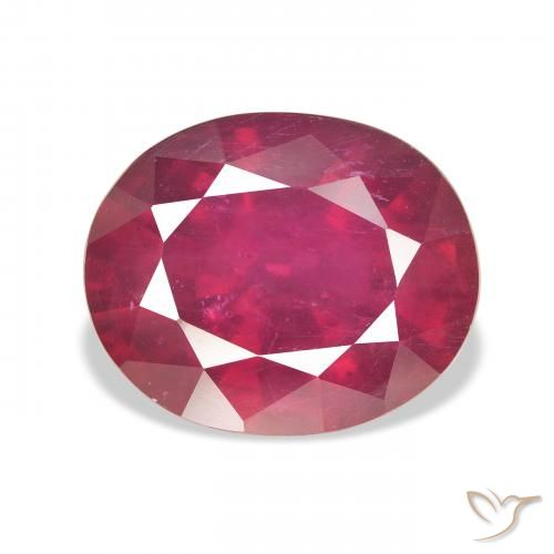 10.77ct 天然 Medium Dark-Red ルビー, 楕円形, VS