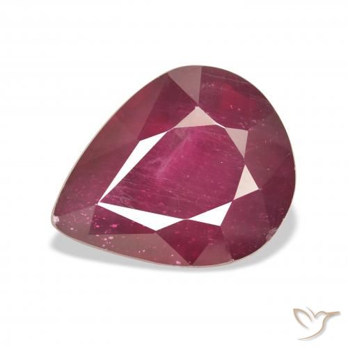 12.06ct 天然 ディープレッド ルビー, 洋梨の形, VS