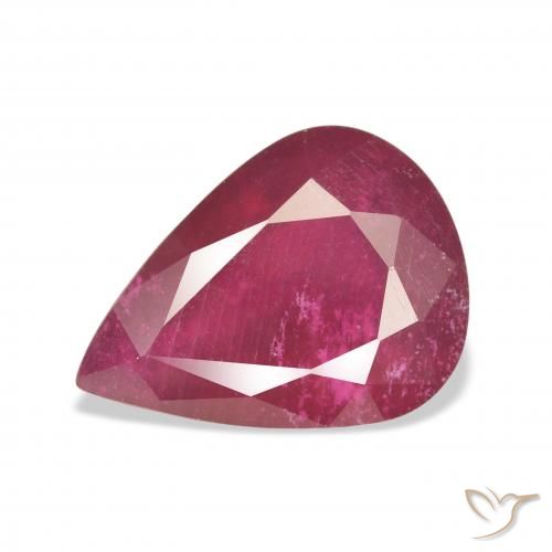 10.07ct 天然 ディープレッド ルビー, 洋梨の形, VS