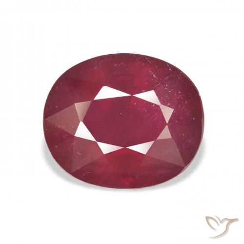 10.90ct 天然 ディープレッド ルビー, 楕円形, VS