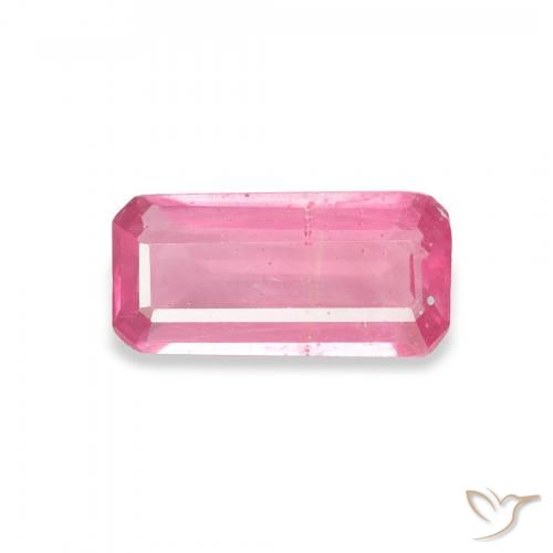 1.35ct 天然 ホットピンク ルビー, エメラルドカット, VS-SI