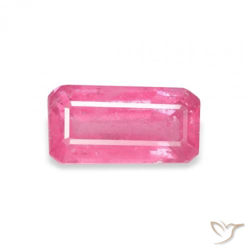 1.61ct 天然 ホットピンク ルビー, エメラルドカット, VS-SI