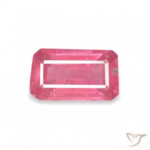 1.54ct 天然 ミディアムピンク ルビー, エメラルドカット, VS-SI