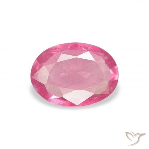 1.09ct 天然 Medium Dark-Pink ルビー, 楕円形, VS-SI