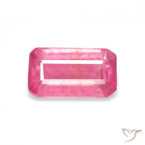 1.96ct 天然 ミディアムピンク ルビー, エメラルドカット, VS-SI