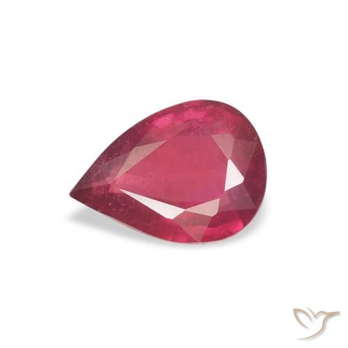 0.92ct 天然 赤みがかったピンク ルビー, 洋梨の形, VS-SI