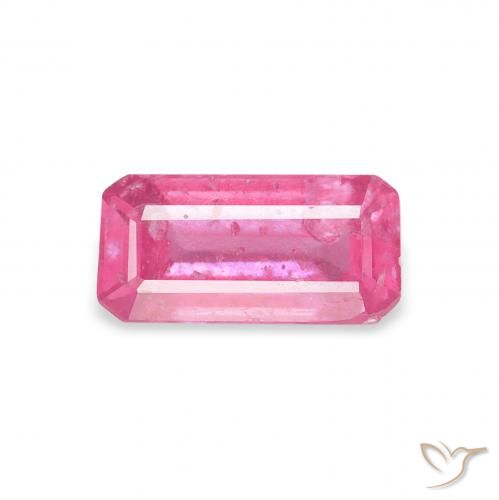 1.14ct 天然 ホットピンク ルビー, エメラルドカット, SI