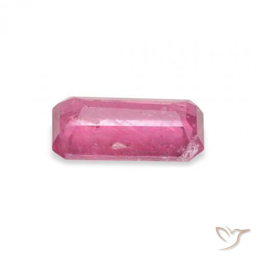 1.63カラットの天然Medium Dark-Pinkルビー、八角形 / エメラルドカット、SI