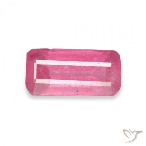 1.92ct 天然 Medium Dark-Pink ルビー, エメラルドカット, SI