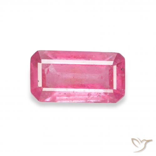 1.37ct 天然 Medium Dark-Pink ルビー, エメラルドカット, SI