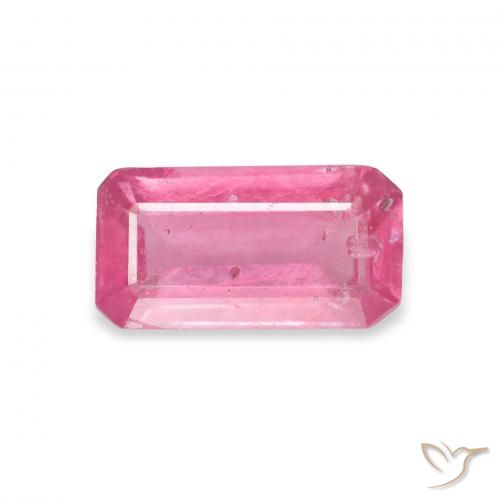 1.55ct 天然 ホットピンク ルビー, エメラルドカット, VS-SI