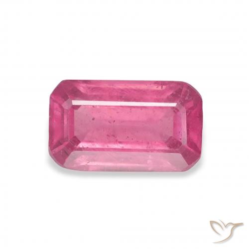 3.12ct 天然 Medium Dark-Pink ルビー, エメラルドカット, VS-SI