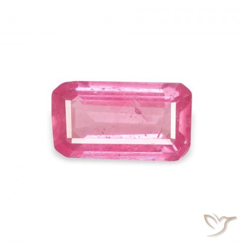 1.19ct 天然 Medium Dark-Pink ルビー, エメラルドカット, VS-SI