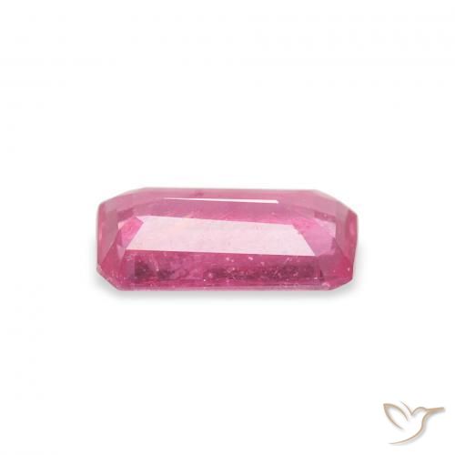 1.19カラットの天然Medium Dark-Pinkルビー、八角形 / エメラルドカット、VS-SI