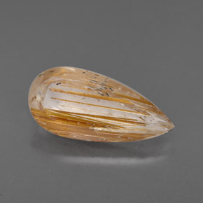 2.76カラットの天然無色ルチルクォーツ（15×7.1 mm・透明）