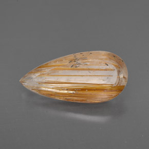 2.76カラットの天然無色ルチルクォーツ（15×7.1 mm・透明）