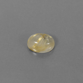 1.61カラットの天然無色＆ゴールドルチルクォーツ（8.3×6.2 mm・透明）