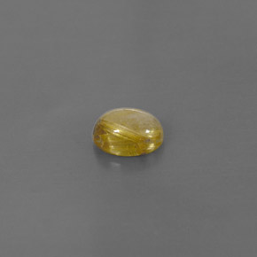 1.44カラットの天然無色＆ゴールドルチルクォーツ（7.9×6 mm・透明）