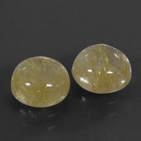 カラットの天然無色＆ゴールドルチルクォーツ（7.17 mm・透明）