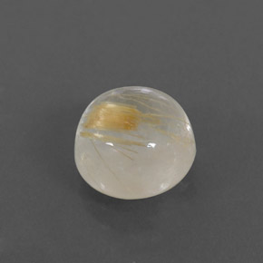 2.63カラットの天然無色＆ゴールドルチルクォーツ（8.12 mm・ラウンドカット）
